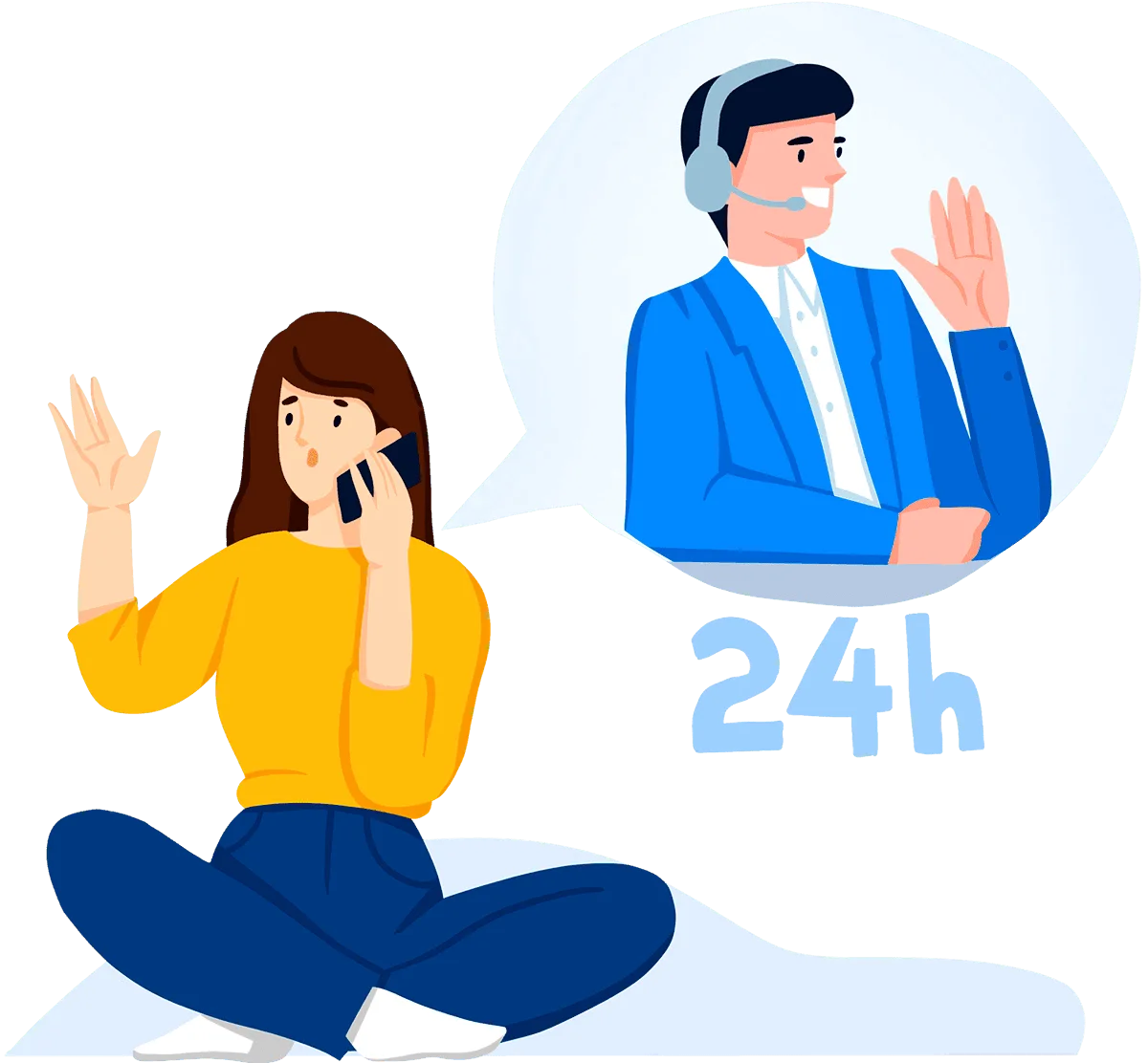 Illustration representing Customer support