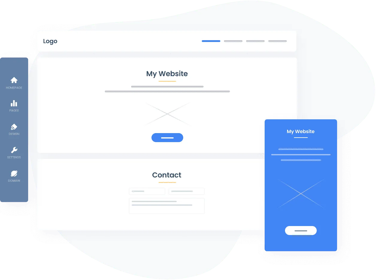 Illustration of A Website Homepage