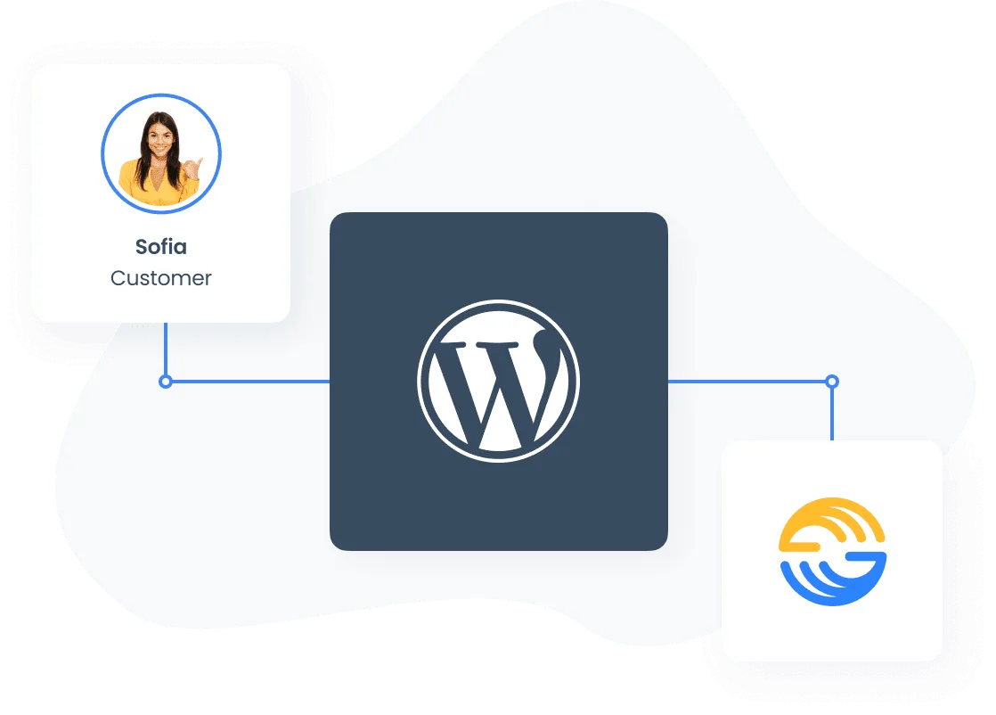 Illustration to represent migrations and transferring of WordPress Website.