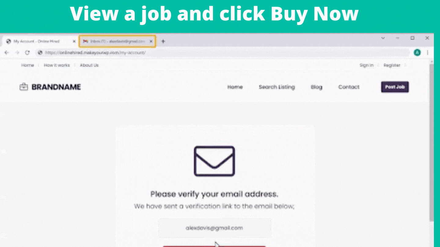 View a job and click Buy Now