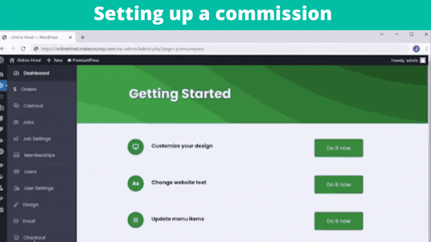 Setting up a commission