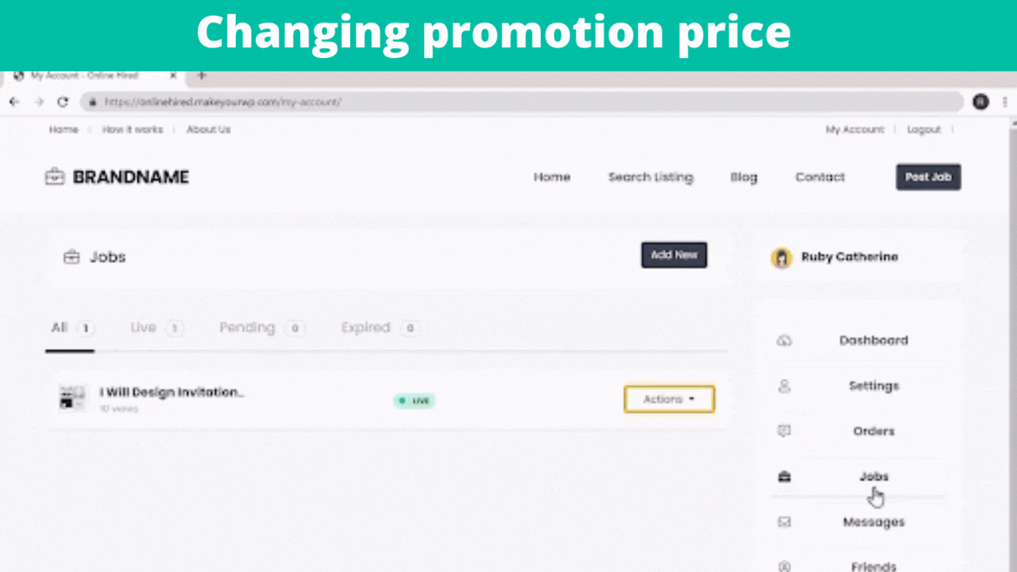 changing the promotion price