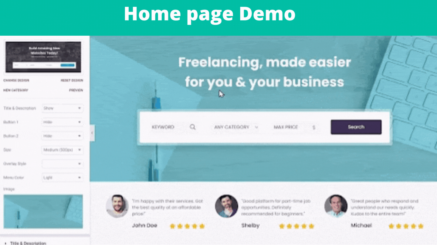 home page demo