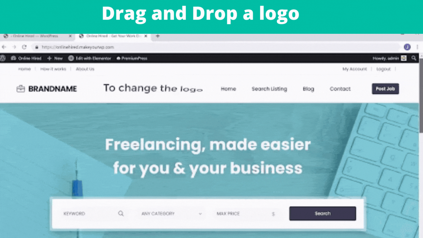 Drag and Drop a logo