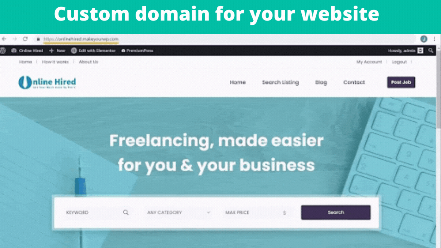 Custom domain for your website