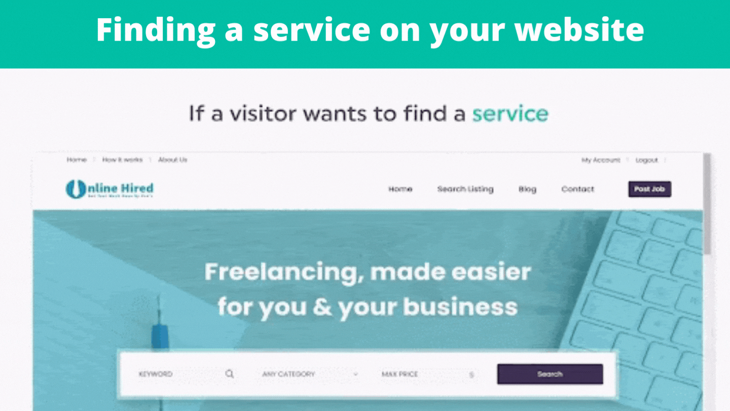 visitor wants to find a service How to Create a Freelance Website