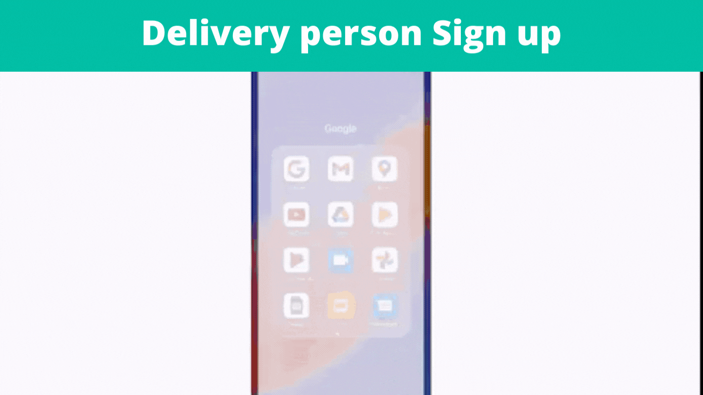 delivery person sign-up